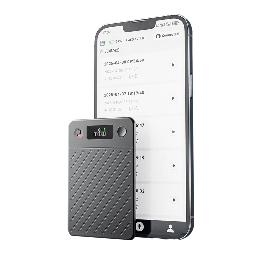 AI Voice Recorder with Real-Time Transcription & Translation Dictaphone App Control Audio Recording Device for Lectures Meetings
AI Voice Recorder with Real-Time Transcription & Translation Dictaphone App Control Audio Recording Device for Lectures Meetings