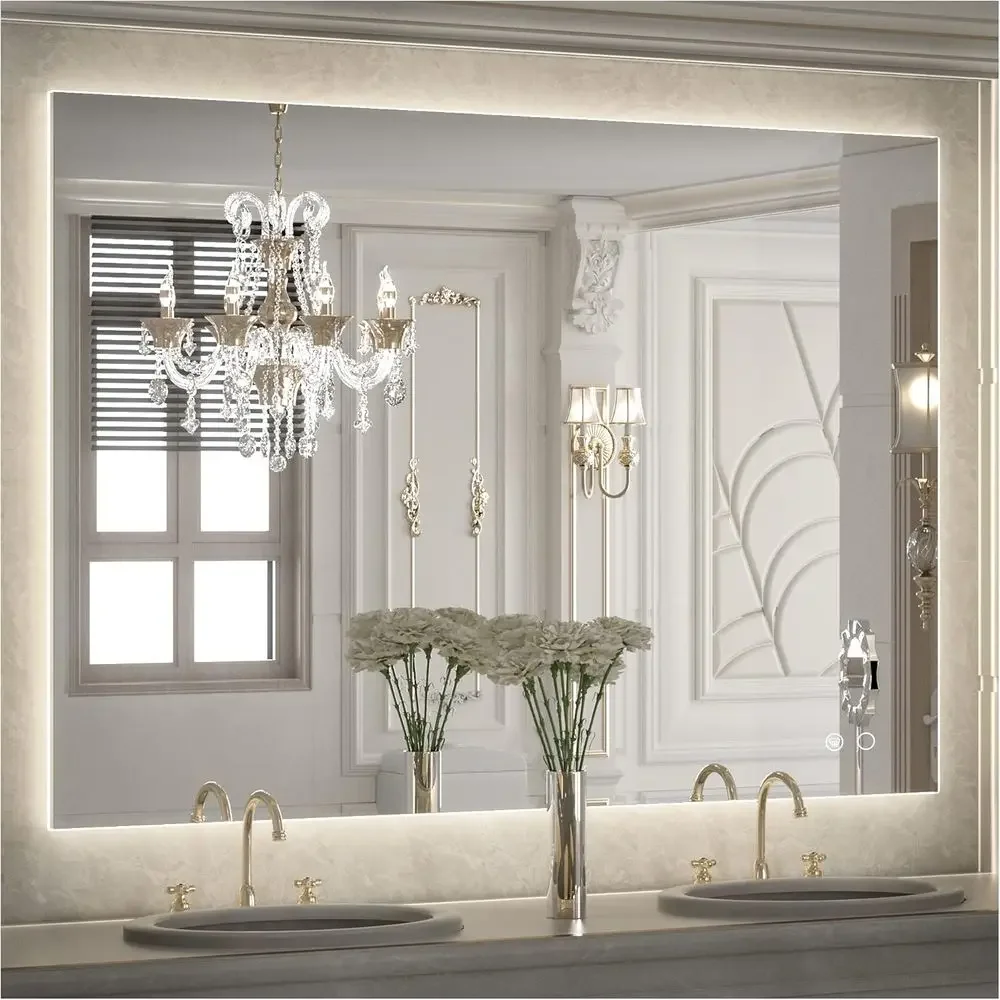 40 x 32 LED Vanity Mirror with 3-Color Lighting, High Lumens, Wall-Mounted, Dimmable Makeup Mirror
40 x 32 LED Vanity Mirror with 3-Color Lighting, High Lumens, Wall-Mounted, Dimmable Makeup Mirror