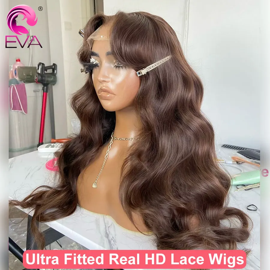 Eva Ultra Fitted 13x6 HD Lace Full Frontal Wig Body Wave Pre Plucked Bye Bye Knots Glueless HD Lace Wigs For Women Brown Color
Eva Ultra Fitted 13x6 HD Lace Full Frontal Wig Body Wave Pre Plucked Bye Bye Knots Glueless HD Lace Wigs For Women Brown Color