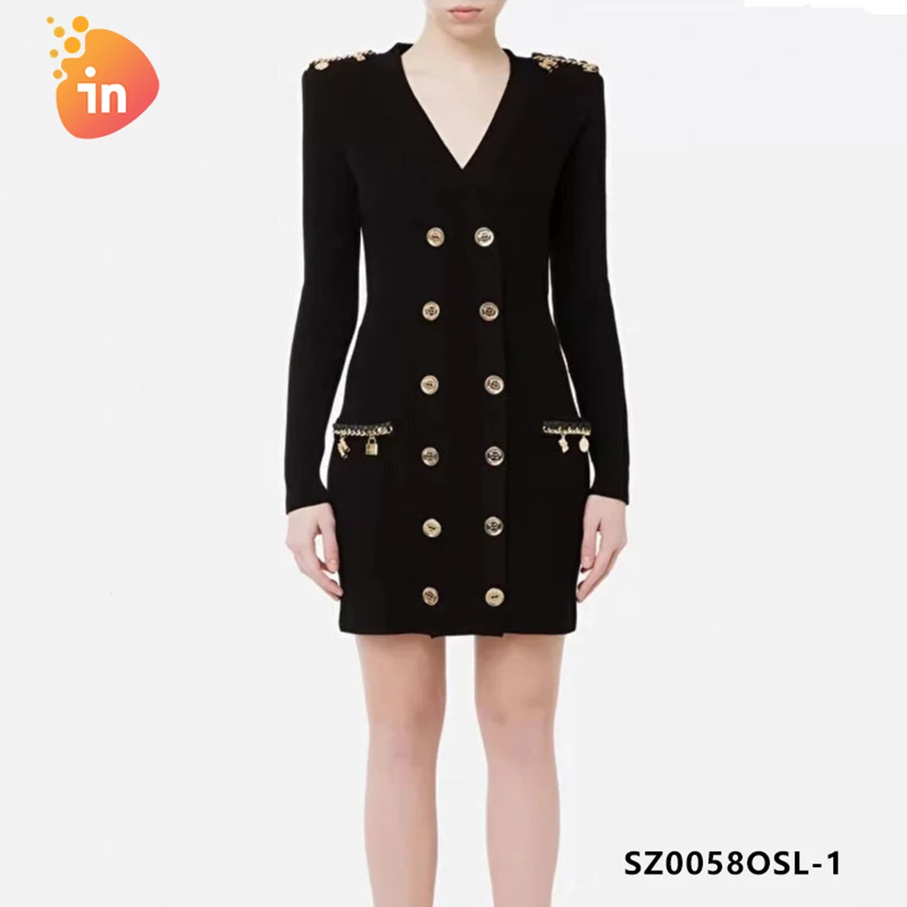 French style retro dress autumn metal artistic sense light luxury chain decoration skirt elastic knitted skirt women-SZ0058OSL
French style retro dress autumn metal artistic sense light luxury chain decoration skirt elastic knitted skirt women-SZ0058OSL
