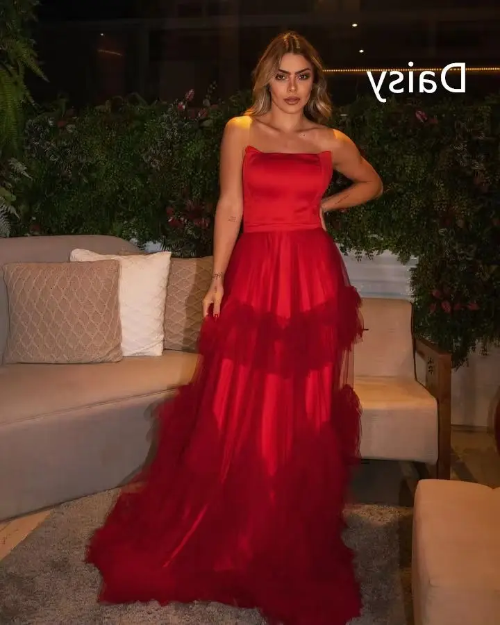 Elegant Tulle Prom Dresses Strapless Floor Length Women Evening Dresses Wedding Party Customized Sharon Dress For Special Events
Elegant Tulle Prom Dresses Strapless Floor Length Women Evening Dresses Wedding Party Customized Sharon Dress For Special Events