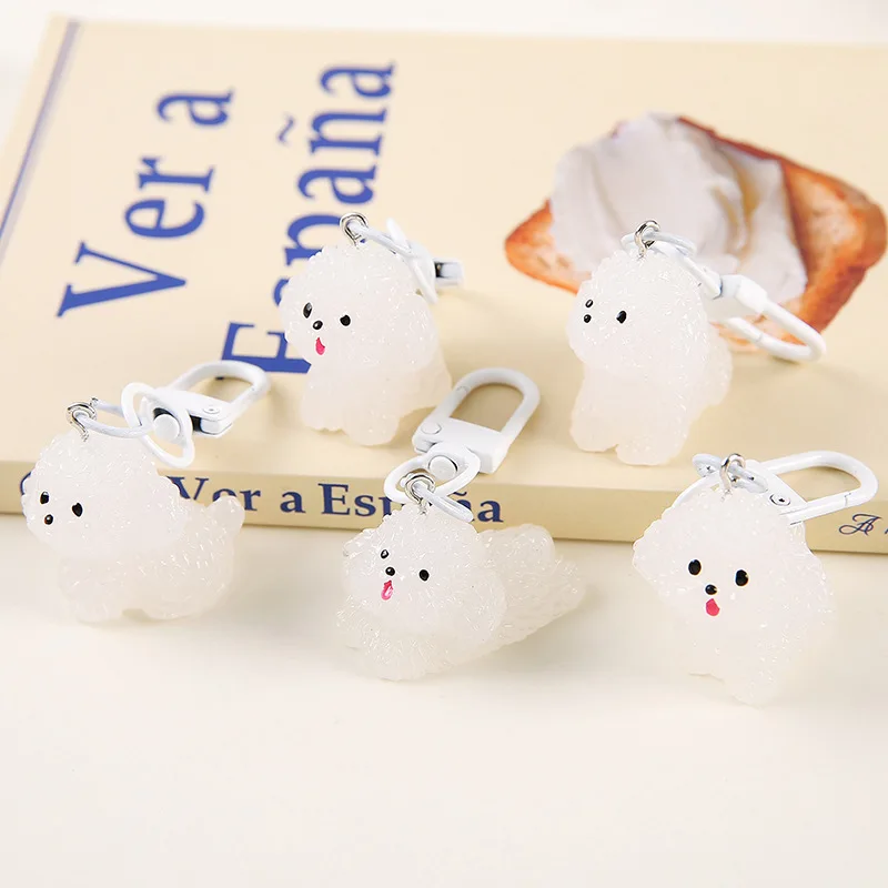 Stereo Luminous Puppy Bichon Dog, Keychain Jewelry Accessories Simulation Creative Desktop Car Ornament Fairy Garden Miniatures
Stereo Luminous Puppy Bichon Dog, Keychain Jewelry Accessories Simulation Creative Desktop Car Ornament Fairy Garden Miniatures