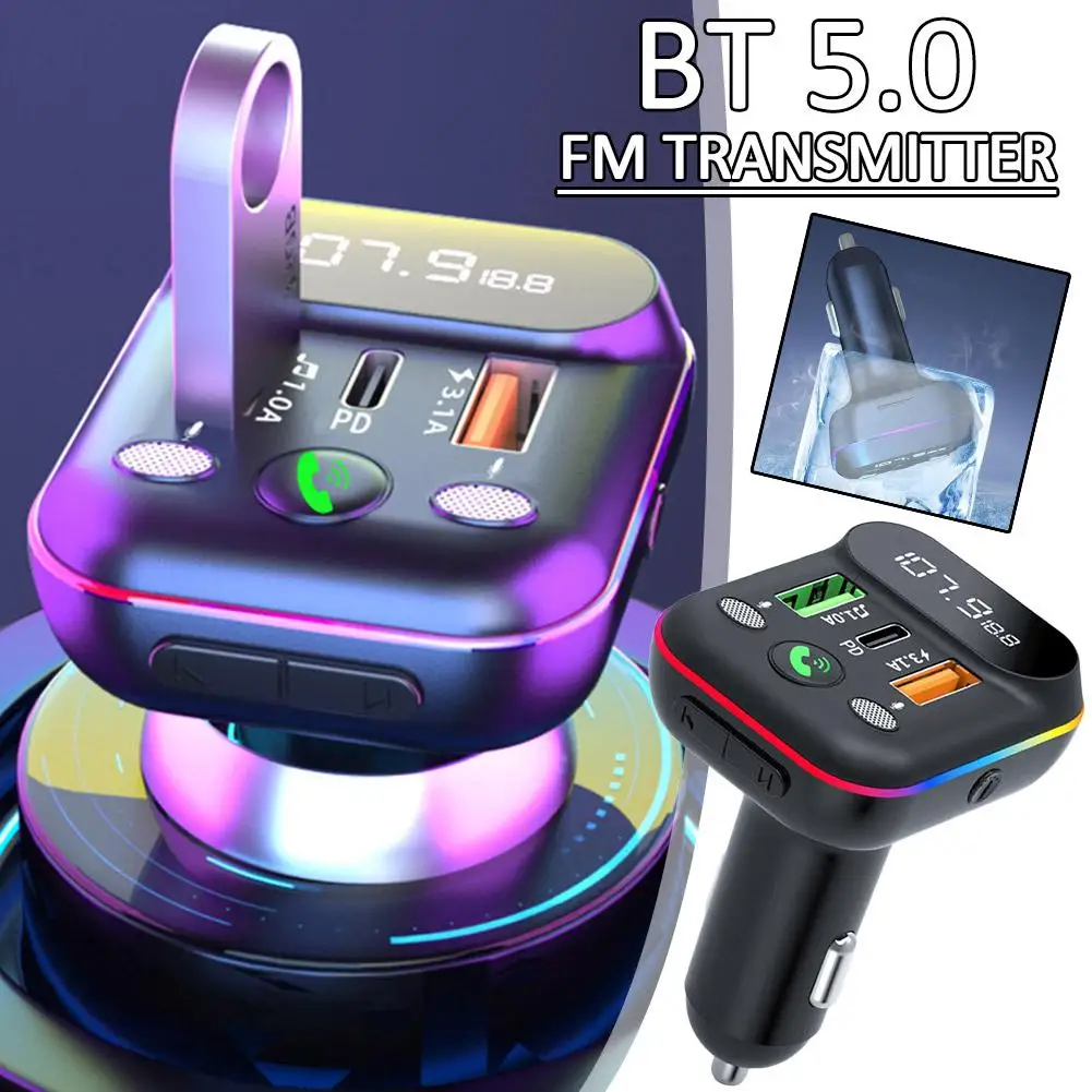 FM Transmitter BT Hands-free USB Car Charger Fast Charging Lights Disk Ambient Interior Accessories U Player Color MP3 Read F9O5
FM Transmitter BT Hands-free USB Car Charger Fast Charging Lights Disk Ambient Interior Accessories U Player Color MP3 Read F9O5