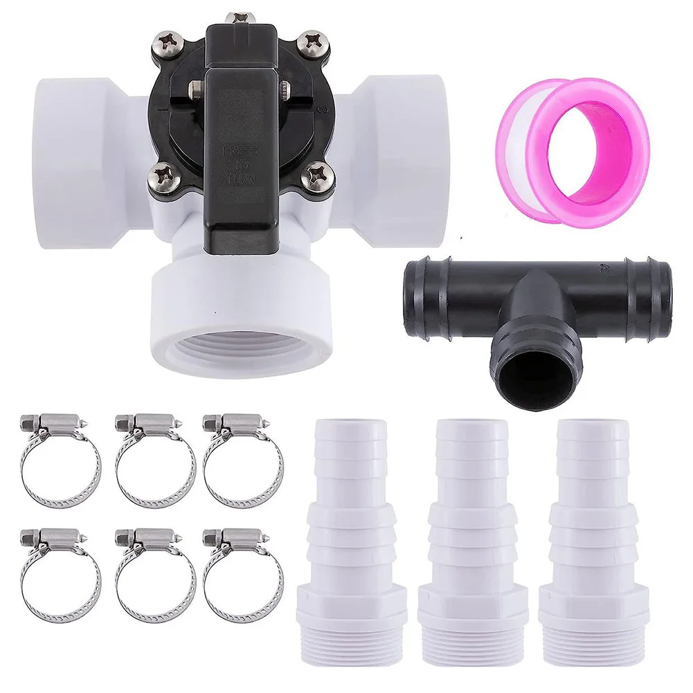 Complete Set Of Connectors Three Way Design Diverter Valve Convenient Three Way Design Durability Swimming Pool Systems
Complete Set Of Connectors Three Way Design Diverter Valve Convenient Three Way Design Durability Swimming Pool Systems