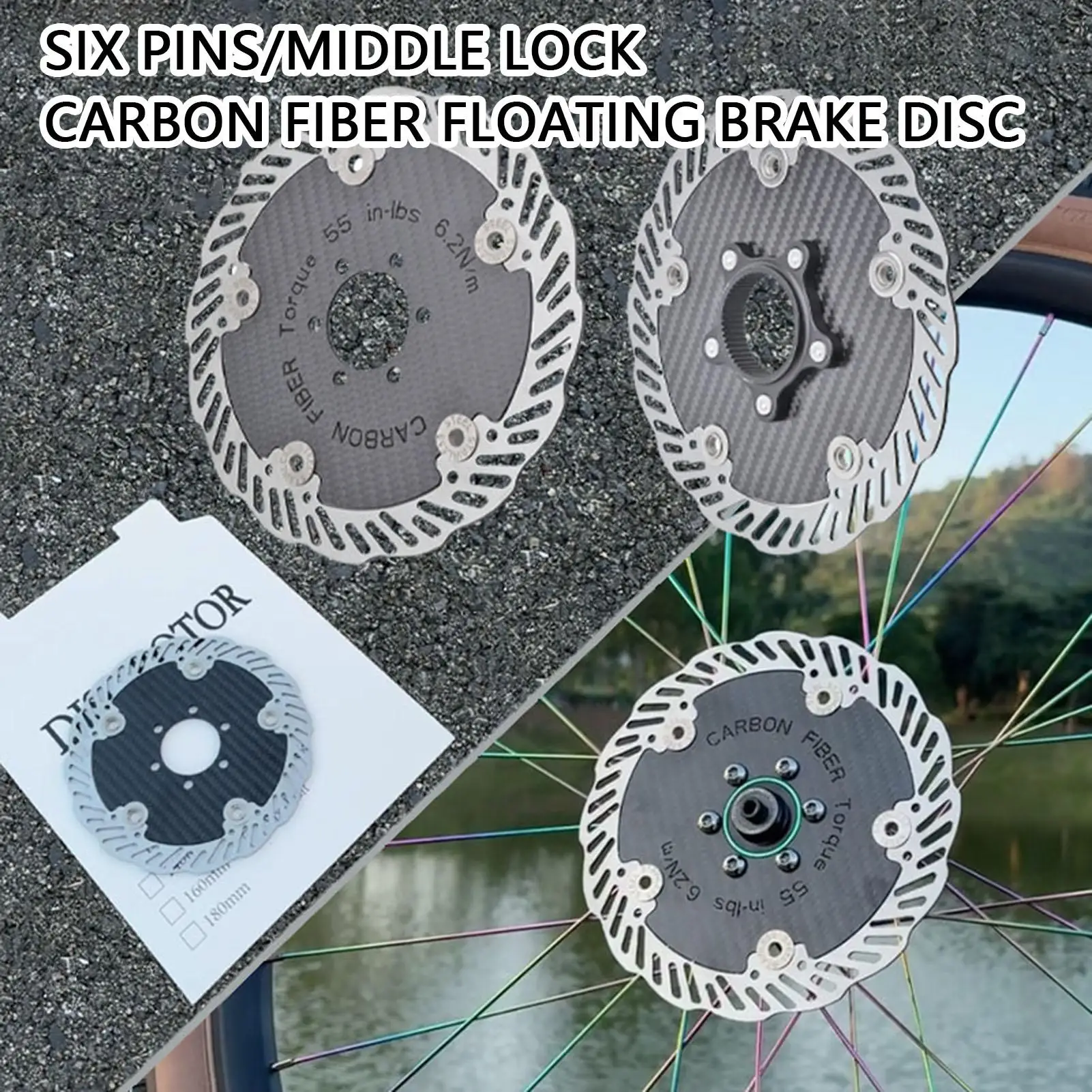 High-Strength Carbon Fiber Disc Brake For Rotor Six-Bolt Center Lock Fit For Road Bike And Mountain Bike Wheels Ultra-light
High-Strength Carbon Fiber Disc Brake For Rotor Six-Bolt Center Lock Fit For Road Bike And Mountain Bike Wheels Ultra-light