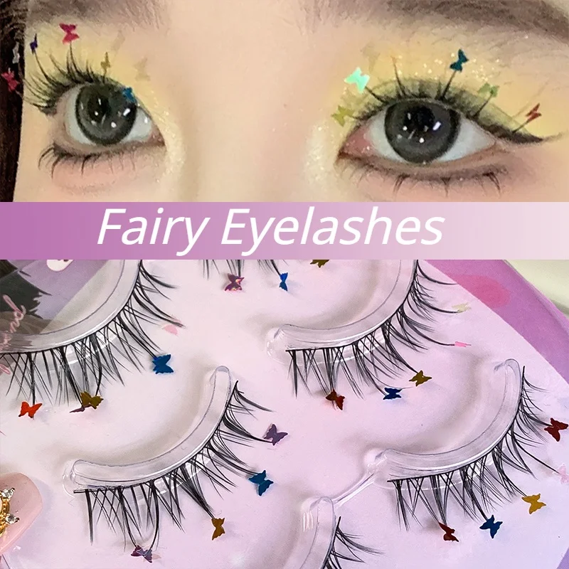 3 Pairs One Piece Style False Eyelashes with Butterfly Love Heart Pearl Rhinestone Sequins Natural Fairy Lashes Makeup Tools
3 Pairs One Piece Style False Eyelashes with Butterfly Love Heart Pearl Rhinestone Sequins Natural Fairy Lashes Makeup Tools