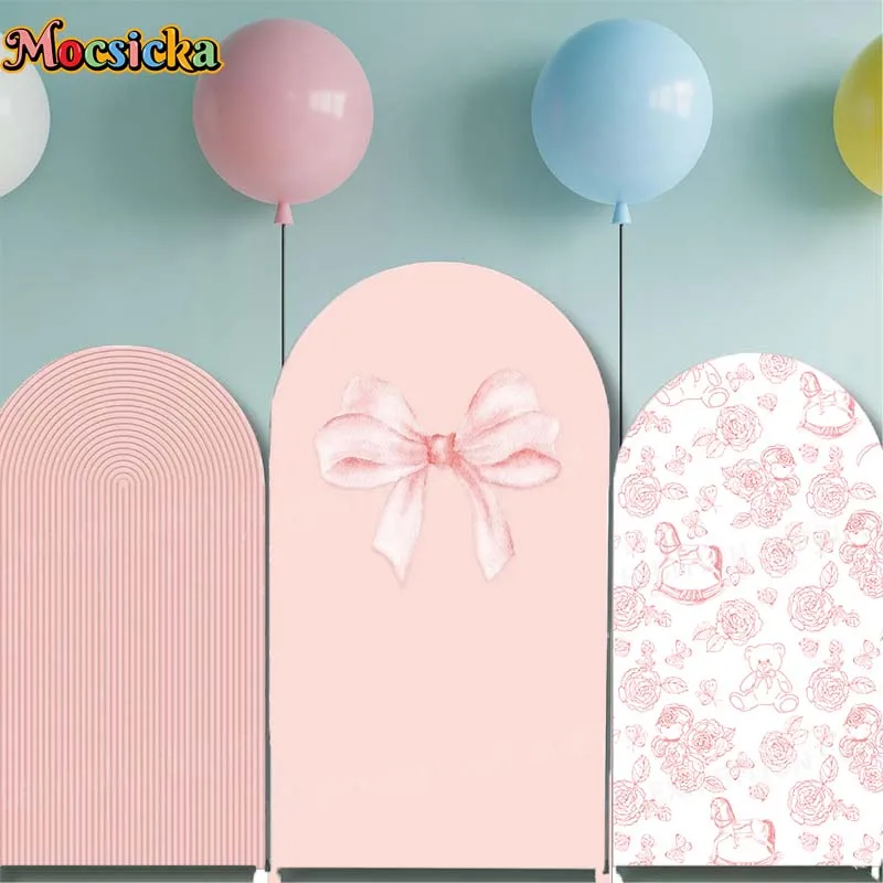 Mocsicka Pink Bow Florals Photography Background Arch Cover Girl First Birthday Baby Shower Party Decor 2-sided Chiara Backdrop
Mocsicka Pink Bow Florals Photography Background Arch Cover Girl First Birthday Baby Shower Party Decor 2-sided Chiara Backdrop