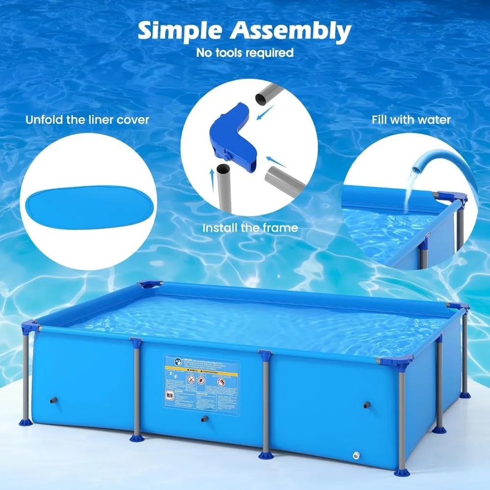 8.5' x 6' x 26" Metal Frame Above Ground Swimming Pool, Outdoor Backyard Famliy Pool w/Puncture-Resistant Fabric, Custom
8.5' x 6' x 26" Metal Frame Above Ground Swimming Pool, Outdoor Backyard Famliy Pool w/Puncture-Resistant Fabric, Custom