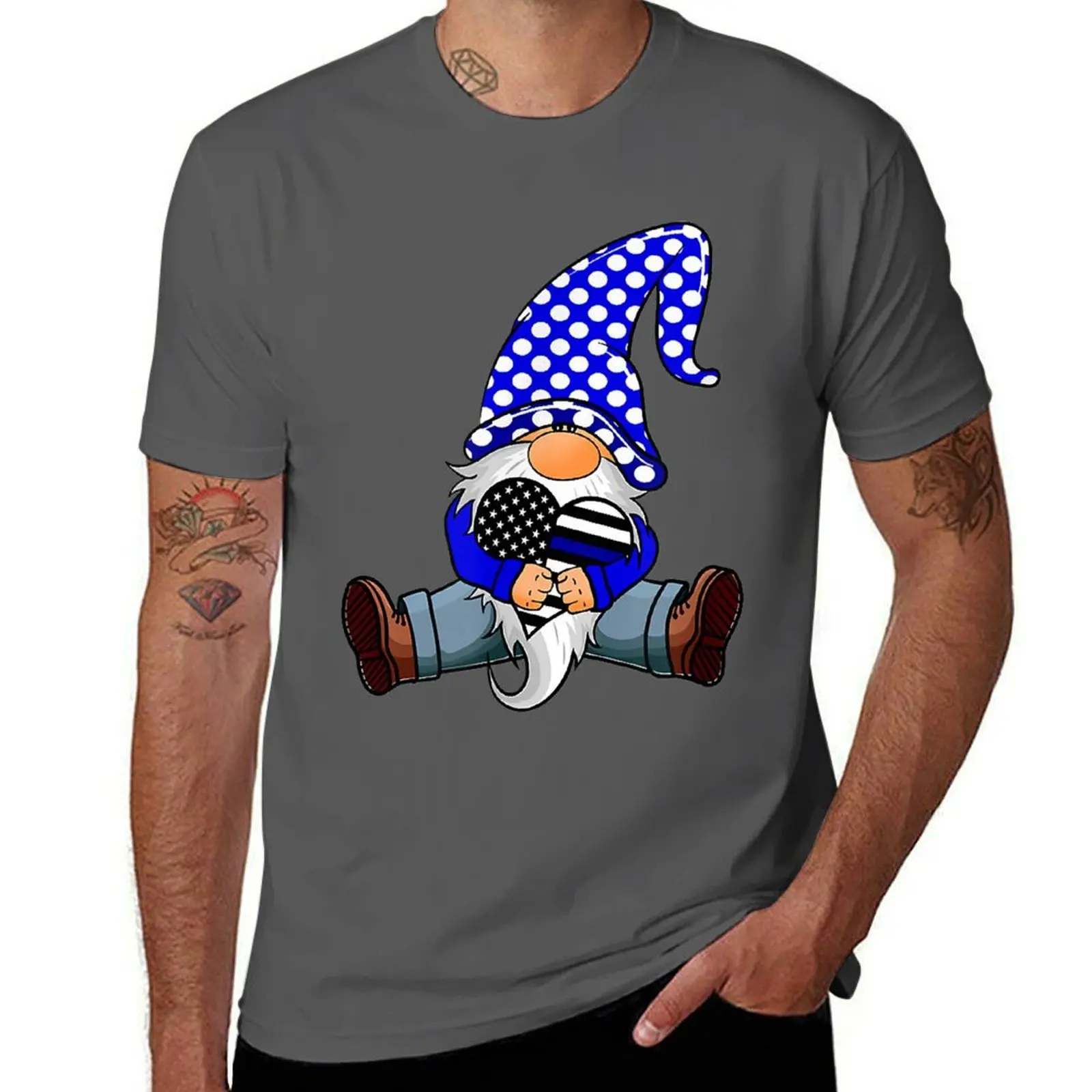 Gnome With Heart American Flag Heart Blue Line Police Gnome T-Shirt T-Shirt Plus Size Short Sleeve T-Shirt
Gnome With Heart American Flag Heart Blue Line Police Gnome T-Shirt T-Shirt Plus Size Short Sleeve T-Shirt