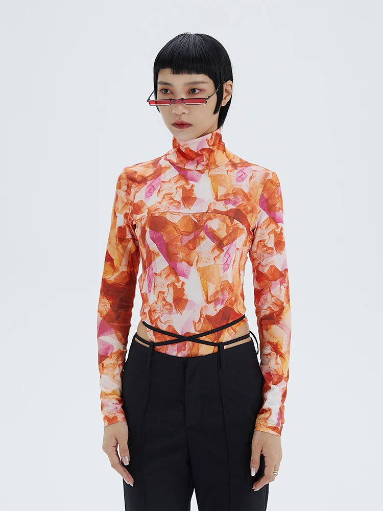 Long Sve T-irt Onesie Printed f High Collar Base Layer Design Women's Faion Spring Season Other Material Fabric
Long Sve T-irt Onesie Printed f High Collar Base Layer Design Women's Faion Spring Season Other Material Fabric