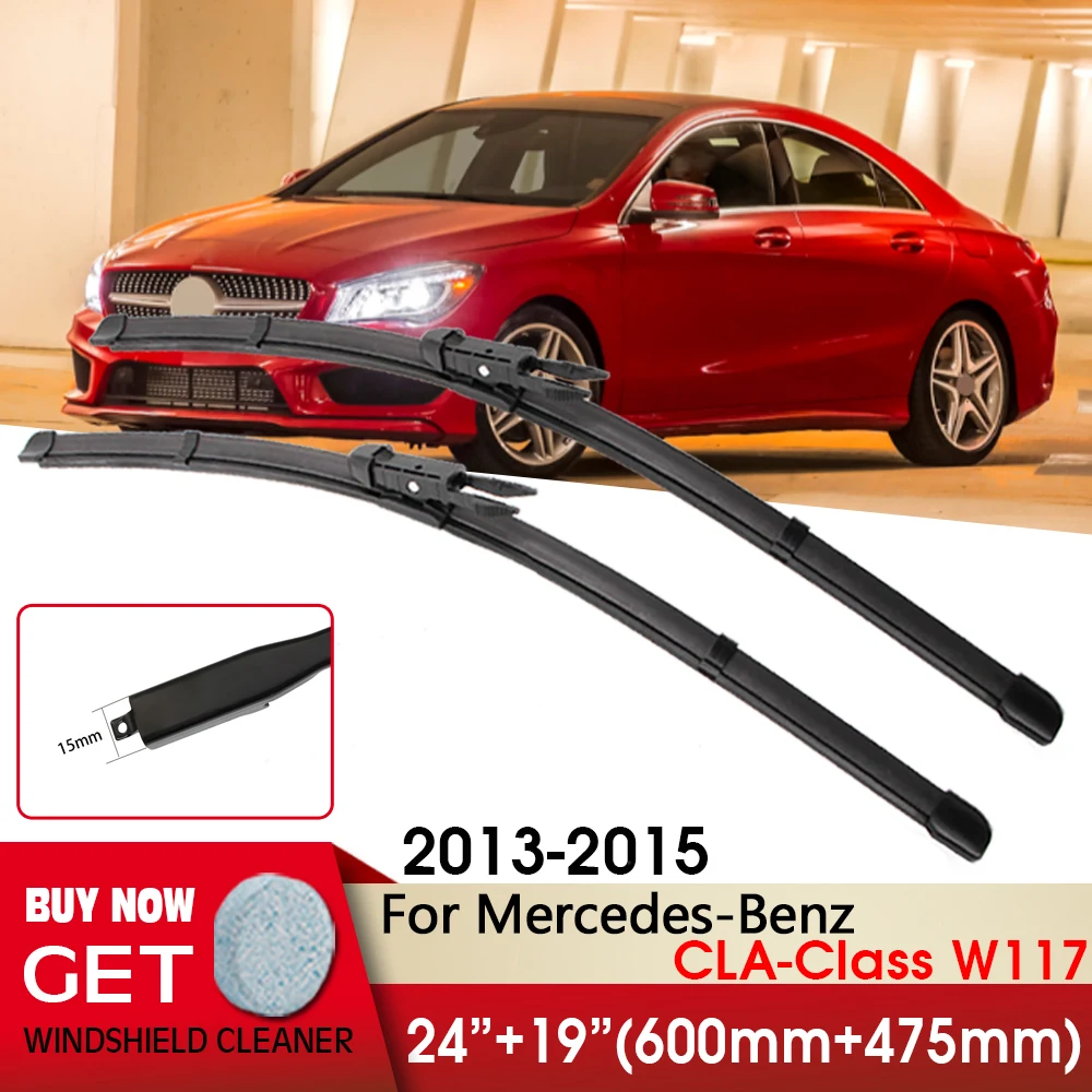 Car Front Wiper Blade 24"+19" For Mercedes-Benz CLA-Class C117 W117 2013-2015 Coupe (4-Door) Pinch Tab Arm Windshield Wiper
Car Front Wiper Blade 24"+19" For Mercedes-Benz CLA-Class C117 W117 2013-2015 Coupe (4-Door) Pinch Tab Arm Windshield Wiper