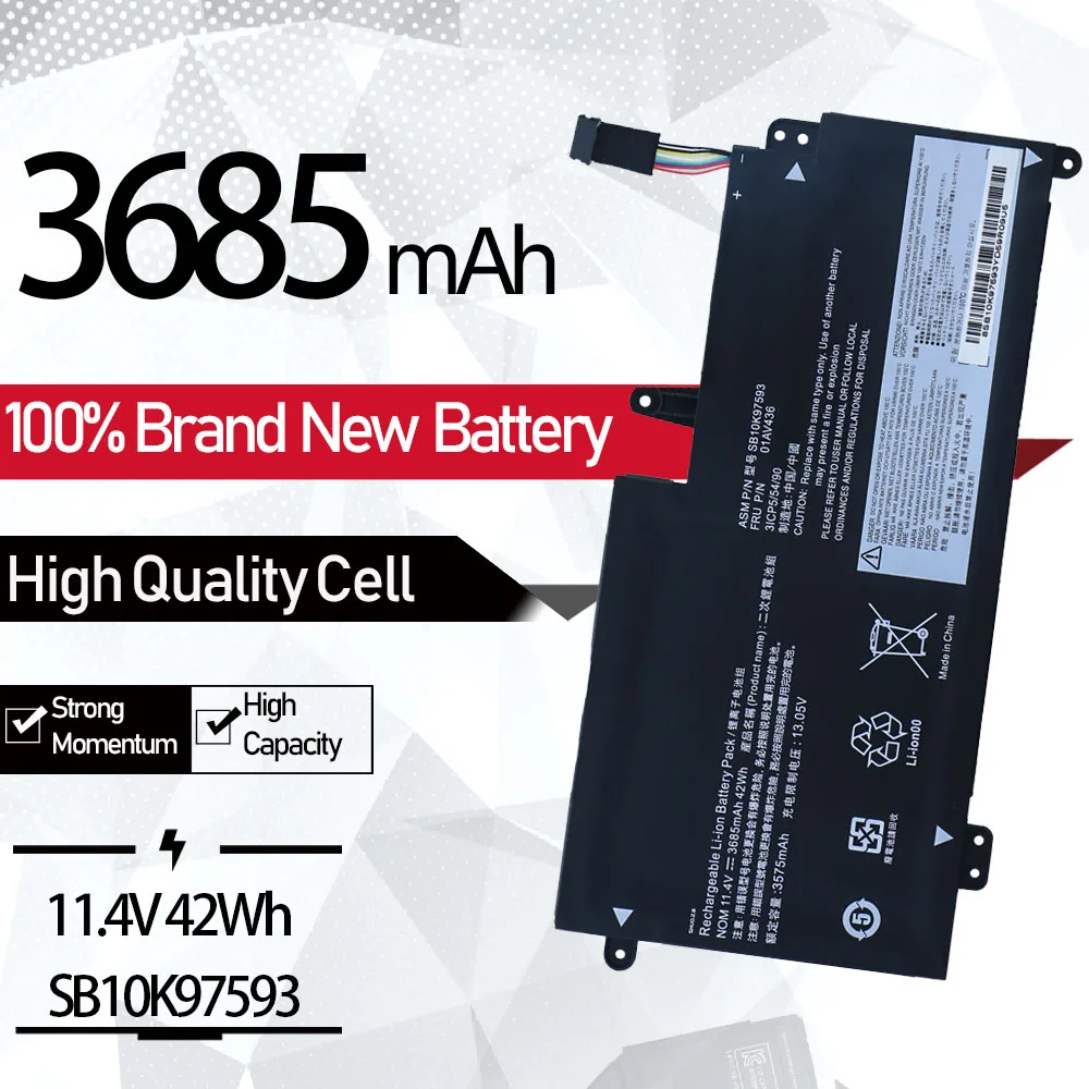 Laptop Battery SB10K97593 For Lenovo ThinkPad S2 13 Chromebook series 01AV400/401 01AV402 01AV436 01AV437 SB10K97594 SB10J78998
Laptop Battery SB10K97593 For Lenovo ThinkPad S2 13 Chromebook series 01AV400/401 01AV402 01AV436 01AV437 SB10K97594 SB10J78998