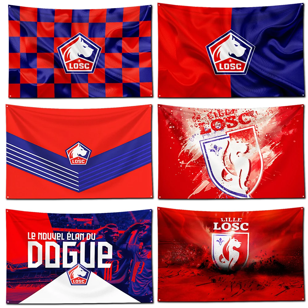 Footballs Lilles Flag Polyester Digital Printing Banner 4 Sizes for OSC Garage Wall Art Out Door Decoration With Brass Grommets
Footballs Lilles Flag Polyester Digital Printing Banner 4 Sizes for OSC Garage Wall Art Out Door Decoration With Brass Grommets