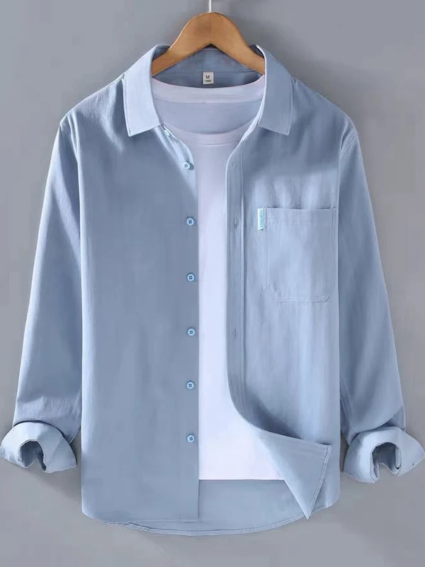 Faionable Long Sve Pure Color Men's irt Casual Artistic Spring Autumn Fre Sle irt Jaet Outerwear for Youth
Faionable Long Sve Pure Color Men's irt Casual Artistic Spring Autumn Fre Sle irt Jaet Outerwear for Youth