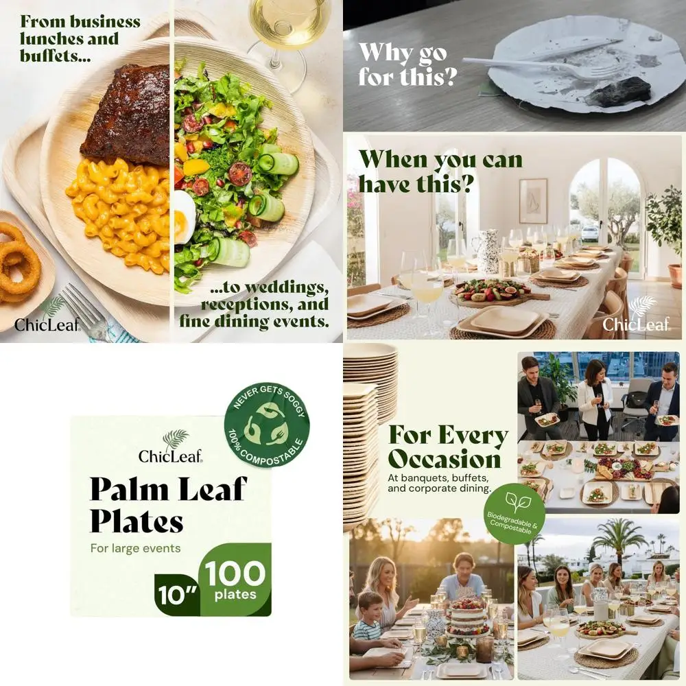 Биоразлагаемые квадратные тарелки из бамбука для вечеринок, свадеб и мероприятий - 10 штук, упаковка 100 штук
Биоразлагаемые квадратные тарелки из бамбука для вечеринок, свадеб и мероприятий - 10 штук, упаковка 100 штук