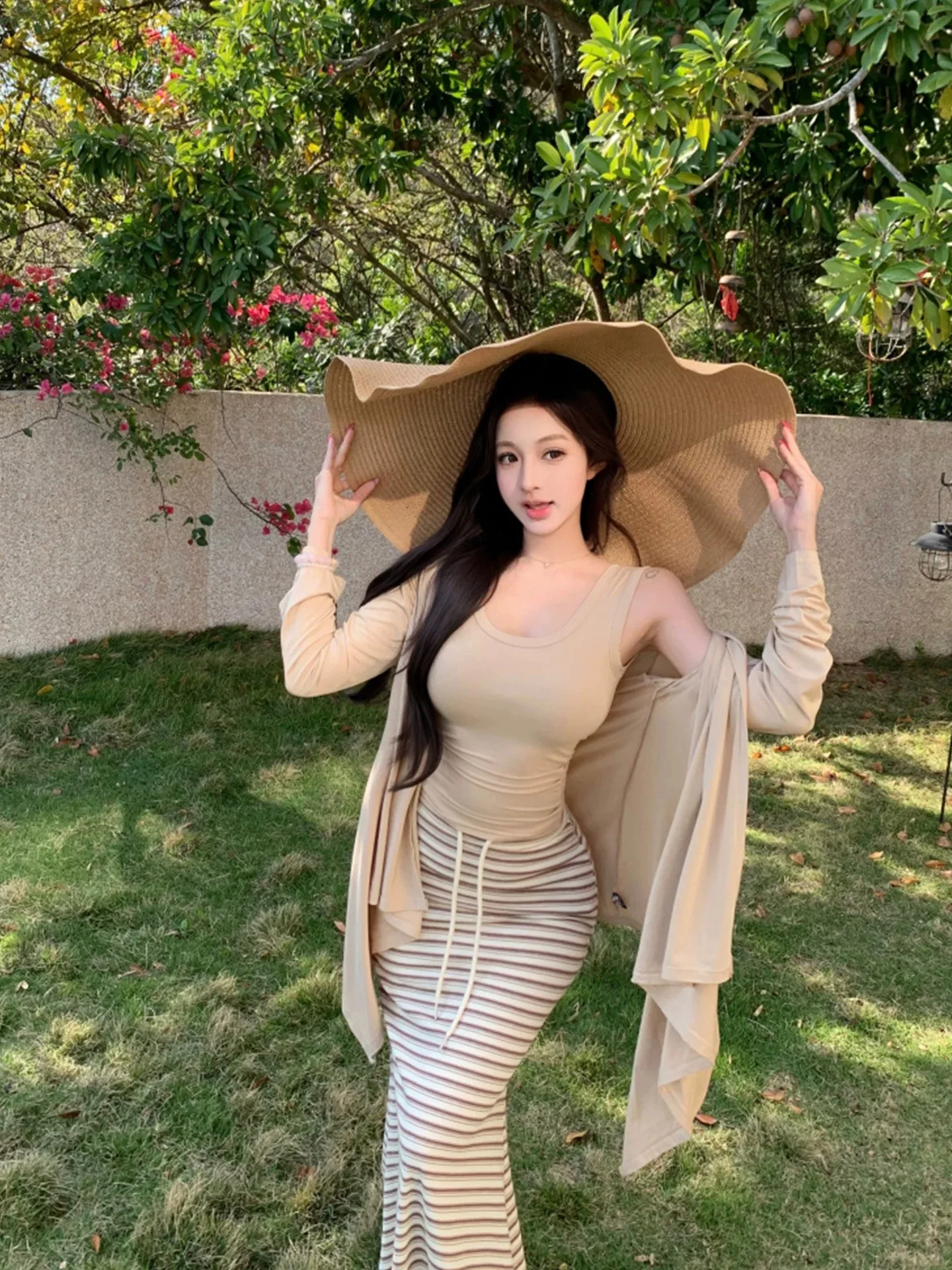 Lazy Style Summer Outfit Women's Loose Feelings Vacation Atmosphere Outerwear Cardigan Half Skirt Three-piece Set
Lazy Style Summer Outfit Women's Loose Feelings Vacation Atmosphere Outerwear Cardigan Half Skirt Three-piece Set
