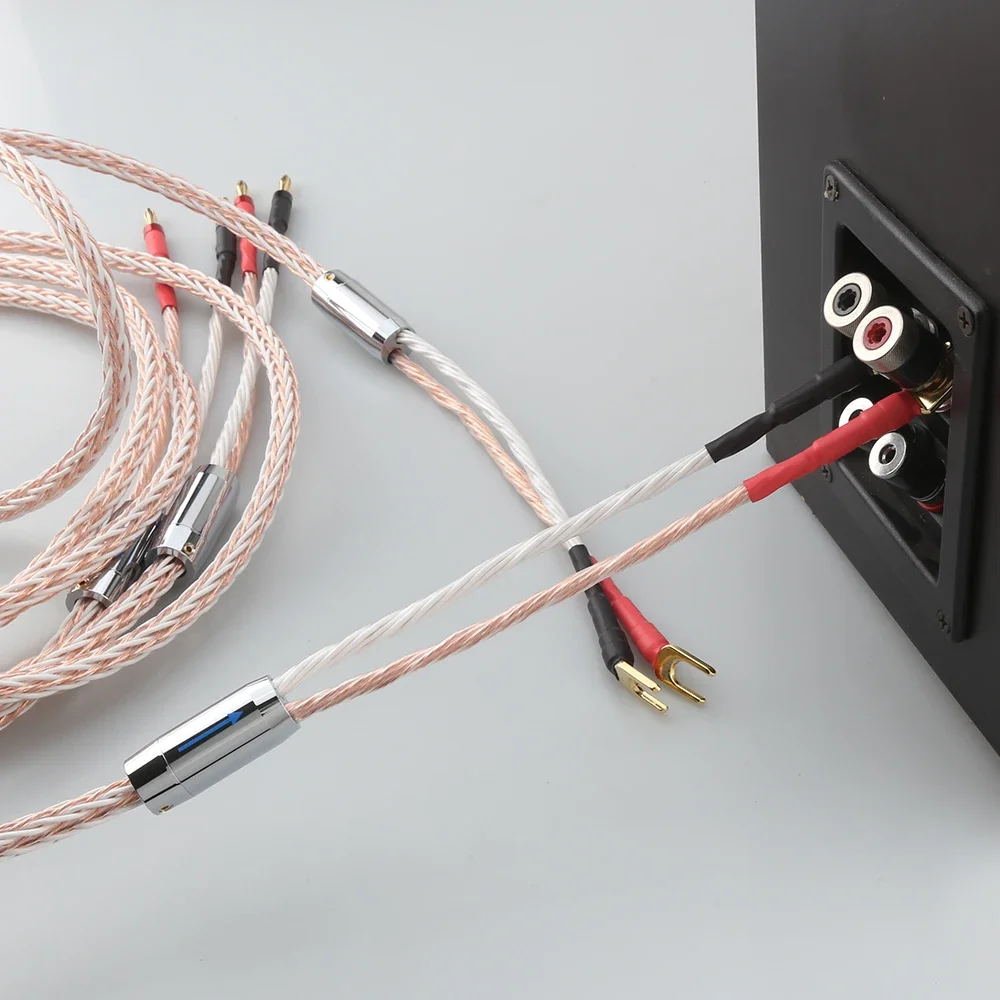 Pair Audiocrast OCC 8TC Speaker Cable HiFi Connection Y-Y/Banana -Banana Plug/Y-Banana Plug for Amplifier Speaker
Pair Audiocrast OCC 8TC Speaker Cable HiFi Connection Y-Y/Banana -Banana Plug/Y-Banana Plug for Amplifier Speaker