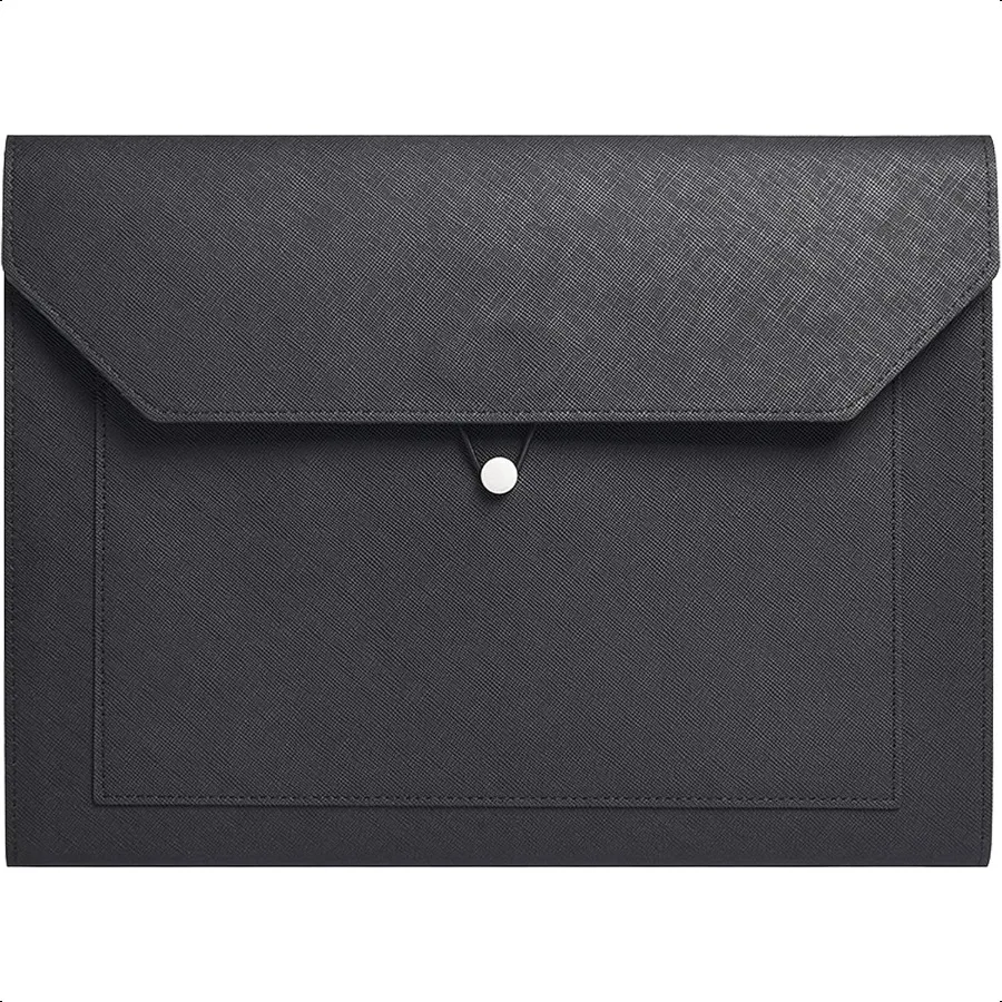 PU Leather A4 File Folder Document Holder 2 Pockets Portfolio Envelope Folder Case with Elastic String 3 4 Inch Expansion Black
PU Leather A4 File Folder Document Holder 2 Pockets Portfolio Envelope Folder Case with Elastic String 3 4 Inch Expansion Black