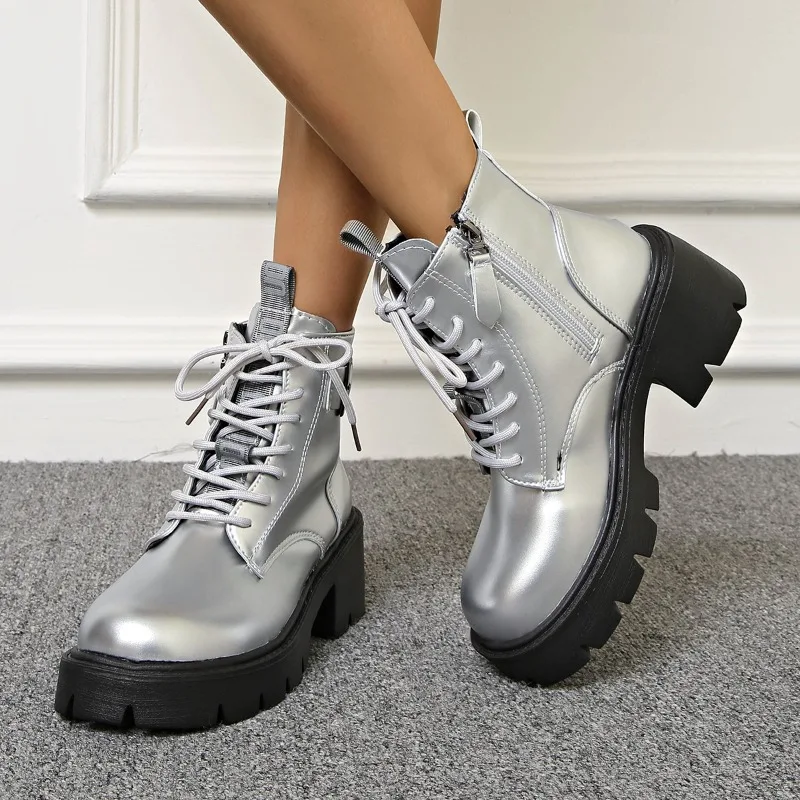 Plus-size Women's Boots 2025 Spring/Autumn New Style Belt Buckle Side Zipper Mid-heel Ankle Boots British Style Women's Boots
Plus-size Women's Boots 2025 Spring/Autumn New Style Belt Buckle Side Zipper Mid-heel Ankle Boots British Style Women's Boots