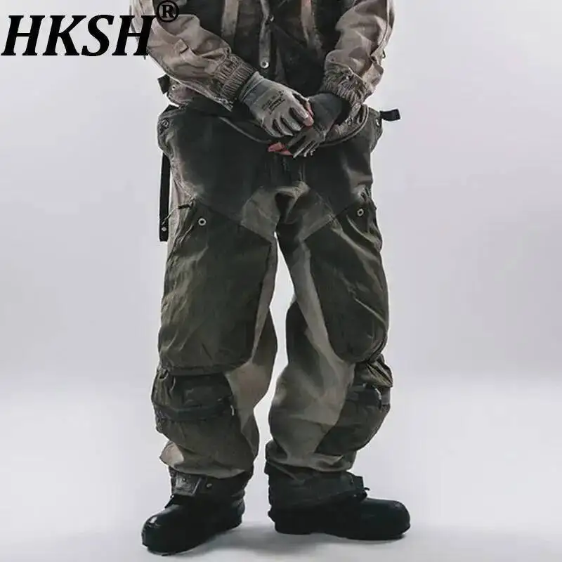 HKSH Spring Summer New Man's Washed Vintage Three-Dimensional Patchwork Drawstring Pockets Techwear Punk Dark Cargo Pants HK8007
HKSH Spring Summer New Man's Washed Vintage Three-Dimensional Patchwork Drawstring Pockets Techwear Punk Dark Cargo Pants HK8007