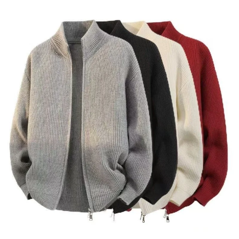Cardigan sweater, men's knitted sweater, lazy style, high-end feeling, spring and autumn with thick velvet, loose fit for extern
Cardigan sweater, men's knitted sweater, lazy style, high-end feeling, spring and autumn with thick velvet, loose fit for extern
