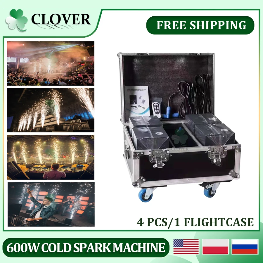 0 Tax 4Pcs 600W Cold Spark Machine With 1Pcs Flycase For DMX Remote Cold Fireworks Fountain Spark Stage Sparkular Machine
0 Tax 4Pcs 600W Cold Spark Machine With 1Pcs Flycase For DMX Remote Cold Fireworks Fountain Spark Stage Sparkular Machine