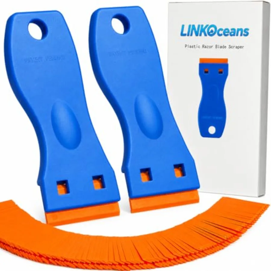 2PCS Plastic Razor Blade Scrapers with 100 Blades Safe Adhesive Remover for Stickers, Decals, Labels, Caulk and Gaskets on 3D p
2PCS Plastic Razor Blade Scrapers with 100 Blades Safe Adhesive Remover for Stickers, Decals, Labels, Caulk and Gaskets on 3D p