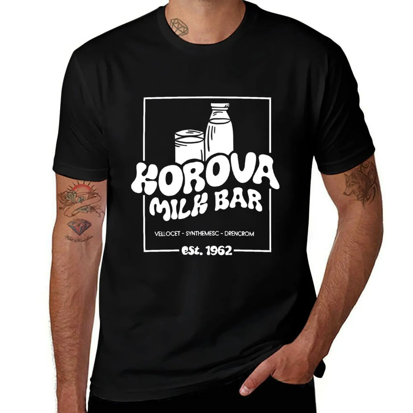 Korova Milkbar - Black Edition T-Shirt man t shirt heavy cotton man t shirt cotton high quality T-Shirt
Korova Milkbar - Black Edition T-Shirt man t shirt heavy cotton man t shirt cotton high quality T-Shirt