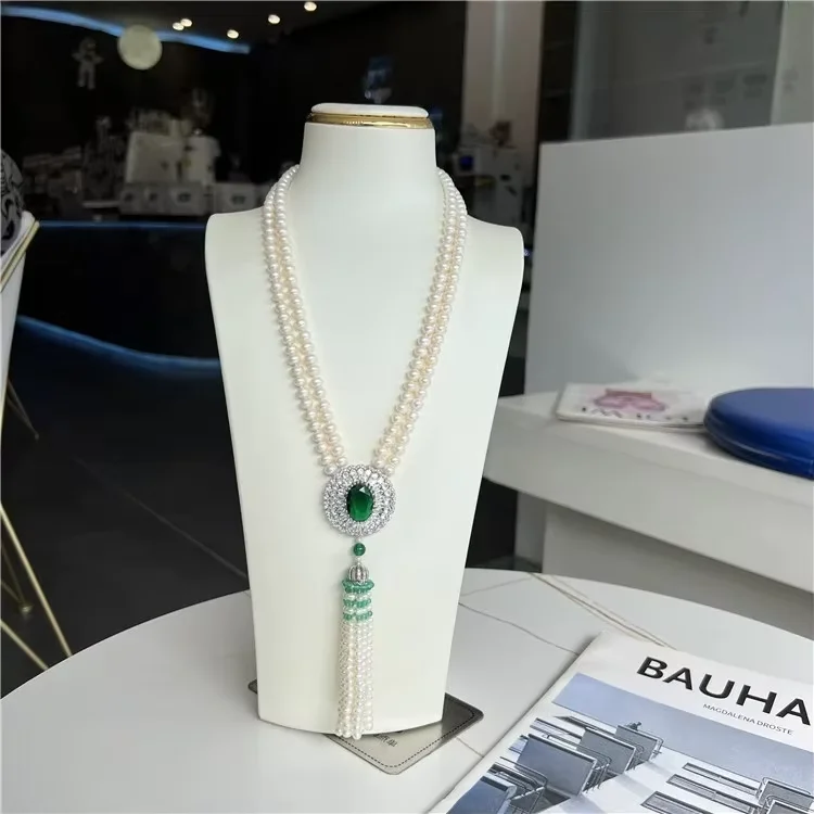 New natural freshwater pearl necklace with niche design long multi-layer tassel sweater necklace
New natural freshwater pearl necklace with niche design long multi-layer tassel sweater necklace
