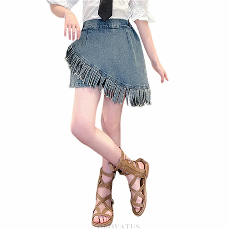 Novelty Kids Denim Skirt with Shorts For Girls Elegant Summer Streetwear Outfits Teens Children Fashion Tassel Shorts Skirt
Novelty Kids Denim Skirt with Shorts For Girls Elegant Summer Streetwear Outfits Teens Children Fashion Tassel Shorts Skirt