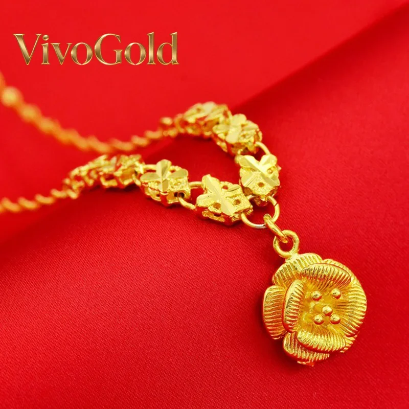 VivoGoldVersatile Women's Rose 9999 24K Real Gold Wedding Necklace Wedding Gifts for Girlfriend necklace for women
VivoGoldVersatile Women's Rose 9999 24K Real Gold Wedding Necklace Wedding Gifts for Girlfriend necklace for women