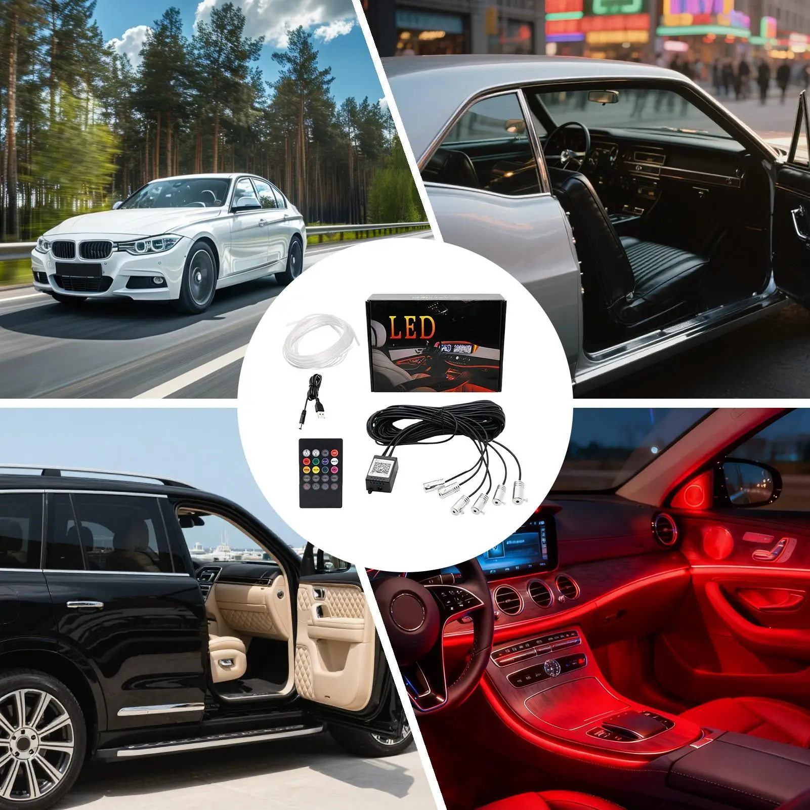 LED Light Strip For Car 26.25ft APP Control Decorations Car Interior LED Strip For Men Women Truck Trailer Vehicles Automotive
LED Light Strip For Car 26.25ft APP Control Decorations Car Interior LED Strip For Men Women Truck Trailer Vehicles Automotive