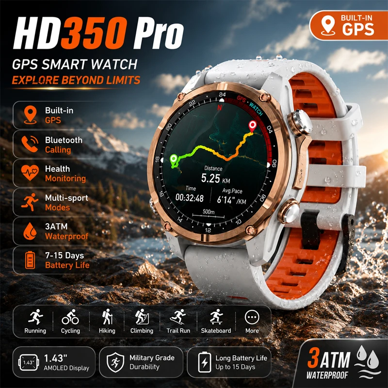 2026 New GPS Map Navigation Smart Watch Men Women Amoled Screen 3ATM Waterproof Sport SmartWatch Compass NFC BT Call Watches Men
2026 New GPS Map Navigation Smart Watch Men Women Amoled Screen 3ATM Waterproof Sport SmartWatch Compass NFC BT Call Watches Men