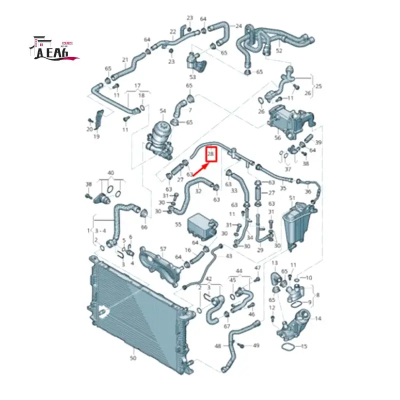 AEA6-For A4 A5 A6 A7 A8 Q5 Q7 Touareg 2011-2018 Rear Engine Coolant Pipe 059121086AH / 059121671B
AEA6-For A4 A5 A6 A7 A8 Q5 Q7 Touareg 2011-2018 Rear Engine Coolant Pipe 059121086AH / 059121671B
