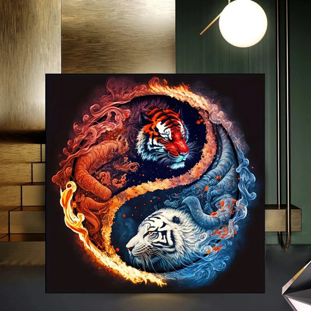 Abstract Yin Yang Tiger Lion Dragon Animal Poster Prints For Living Room Decor Taoist Tai Chi Samurai Canvas Painting Wall Art
Abstract Yin Yang Tiger Lion Dragon Animal Poster Prints For Living Room Decor Taoist Tai Chi Samurai Canvas Painting Wall Art
