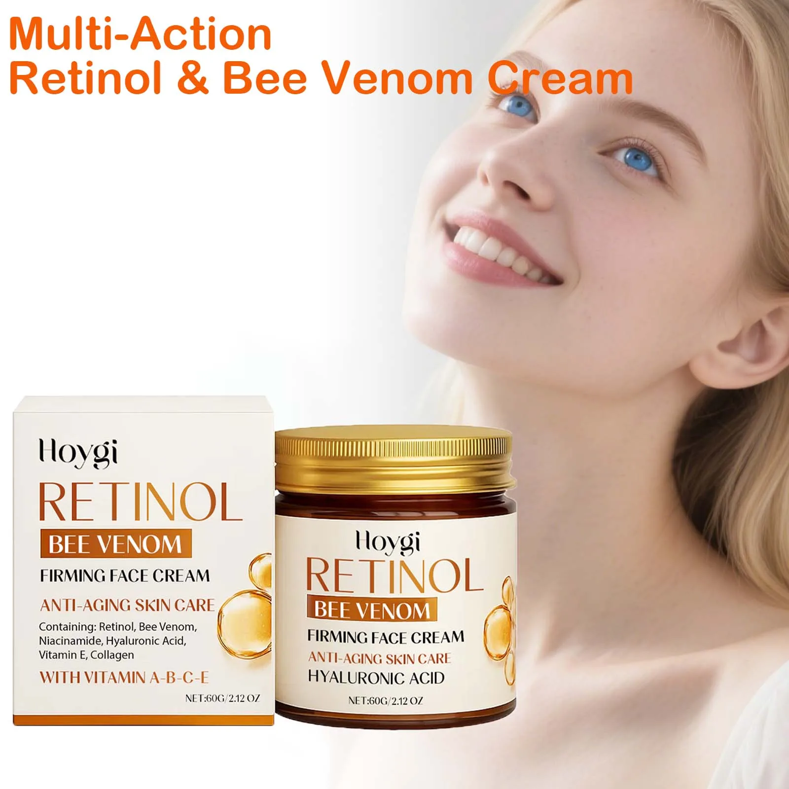 Multi-Action Retinol Bee Venom Cream Deep Hydration Anti-Aging Firming Moisturizer Brightening Smoothing Face Skin Care Nourish
Multi-Action Retinol Bee Venom Cream Deep Hydration Anti-Aging Firming Moisturizer Brightening Smoothing Face Skin Care Nourish