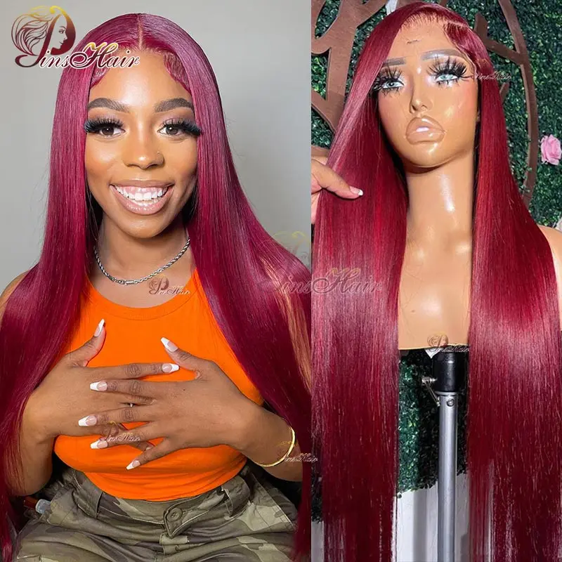 99J Bone Straight Lace Front Human Hair Wigs Pre Plucked 13X6 HD Transparent Lace Frontal Wig Burgundy Human Hair Wig For Women
99J Bone Straight Lace Front Human Hair Wigs Pre Plucked 13X6 HD Transparent Lace Frontal Wig Burgundy Human Hair Wig For Women