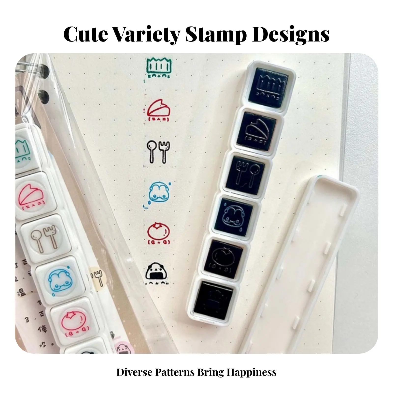 6-in-1 Automatic-Inking Stamp Cute Cartoon Designs Weather Notebook Stamp Ink No Smudge for Scrapbookers
6-in-1 Automatic-Inking Stamp Cute Cartoon Designs Weather Notebook Stamp Ink No Smudge for Scrapbookers