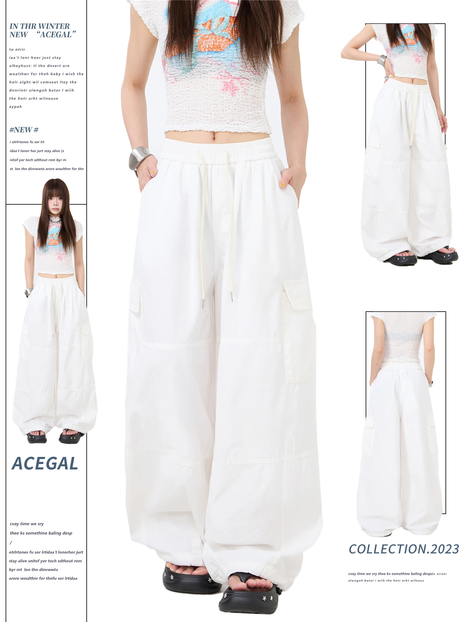 American Style Drawstring White Work Trousers Loose Wide Leg Pants with Big Pockets Straight Cut Casual Pants for Men And Women
American Style Drawstring White Work Trousers Loose Wide Leg Pants with Big Pockets Straight Cut Casual Pants for Men And Women