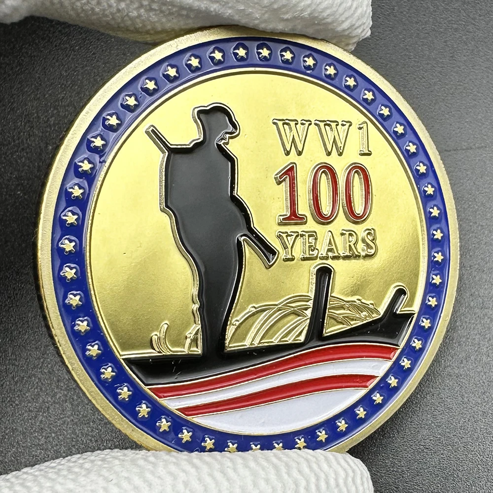 WW1 100 Years Gold Coin Collectibles World War I Armistice Day 1918-2018 100th Anniversary Souvenir Medal Badge
WW1 100 Years Gold Coin Collectibles World War I Armistice Day 1918-2018 100th Anniversary Souvenir Medal Badge