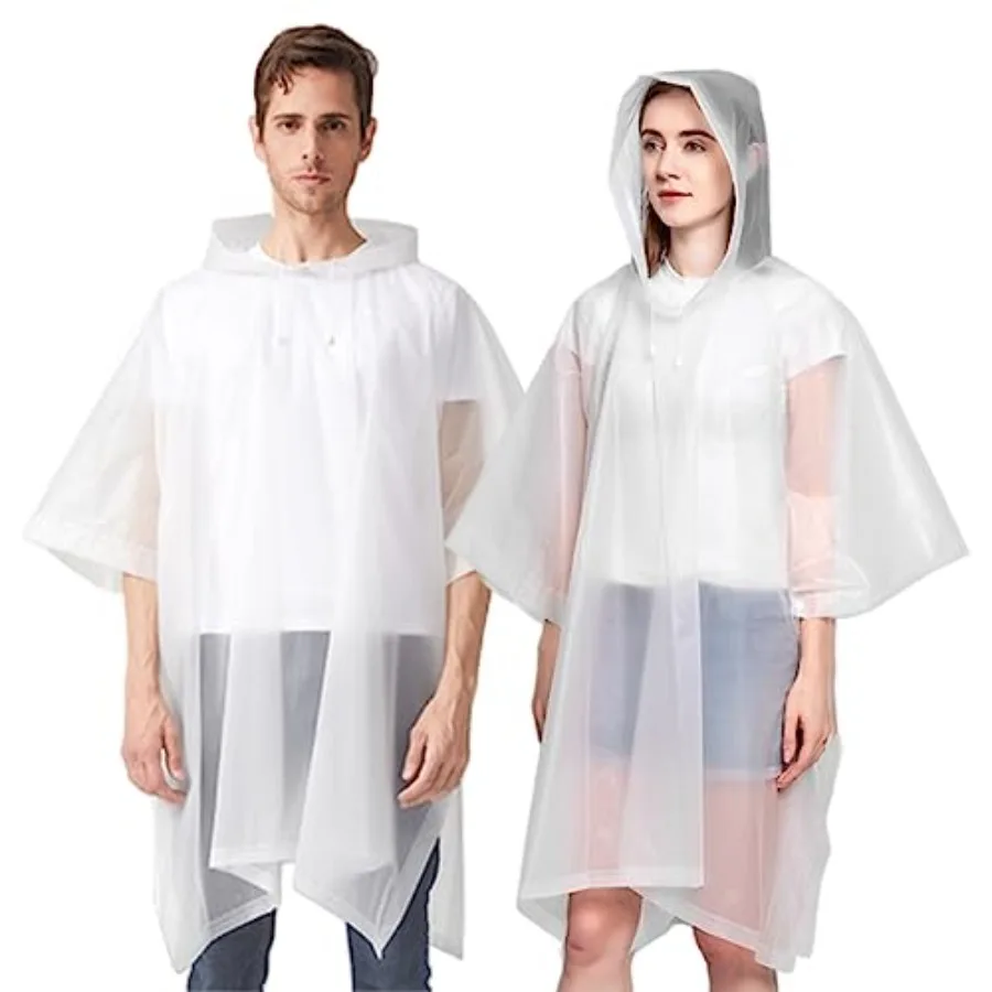 Rain Ponchos for Adults 2 Pack,Reusable EVA Rain Poncho Portable Rain Coats for Men and Women Waterproof with Hood
Rain Ponchos for Adults 2 Pack,Reusable EVA Rain Poncho Portable Rain Coats for Men and Women Waterproof with Hood