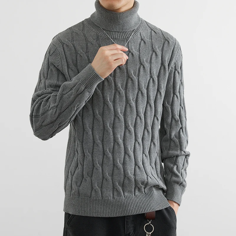 Men's Slim Fit High Collar Knitted Sweater Thick Warm Color Casual Style Winter Base Layer Shirt Soft Polyester Fiber
Men's Slim Fit High Collar Knitted Sweater Thick Warm Color Casual Style Winter Base Layer Shirt Soft Polyester Fiber