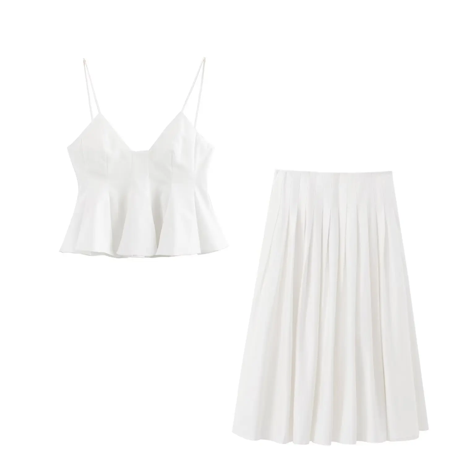 Лето 2025 г., новый женский комплект, модный однотонный широкий распашной ремень, топ, складная стильная юбка, юбка трапециевидной формы, длинная юбка
Лето 2025 г., новый женский комплект, модный однотонный широкий распашной ремень, топ, складная стильная юбка, юбка трапециевидной формы, длинная юбка