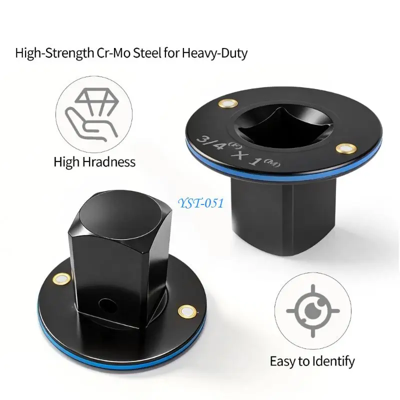 E15A Low Profile Impact Socket Adapters With Alloy Steel Construction
E15A Low Profile Impact Socket Adapters With Alloy Steel Construction