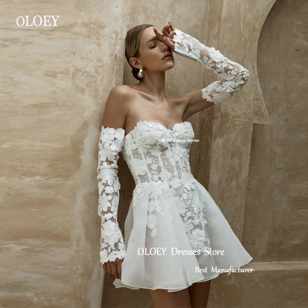 Женское Короткое свадебное платье OLOEY, белое кружевное платье трапециевидной формы с цветочным принтом и рукавами, модель 2023 года
Женское Короткое свадебное платье OLOEY, белое кружевное платье трапециевидной формы с цветочным принтом и рукавами, модель 2023 года