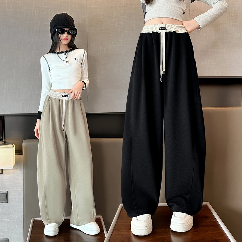 Children Straight Sweatpants High Waisted Spring Autumn Casual Trousers Girls Wide Leg Drawstring Pants Kids Fashion Loose Pants
Children Straight Sweatpants High Waisted Spring Autumn Casual Trousers Girls Wide Leg Drawstring Pants Kids Fashion Loose Pants