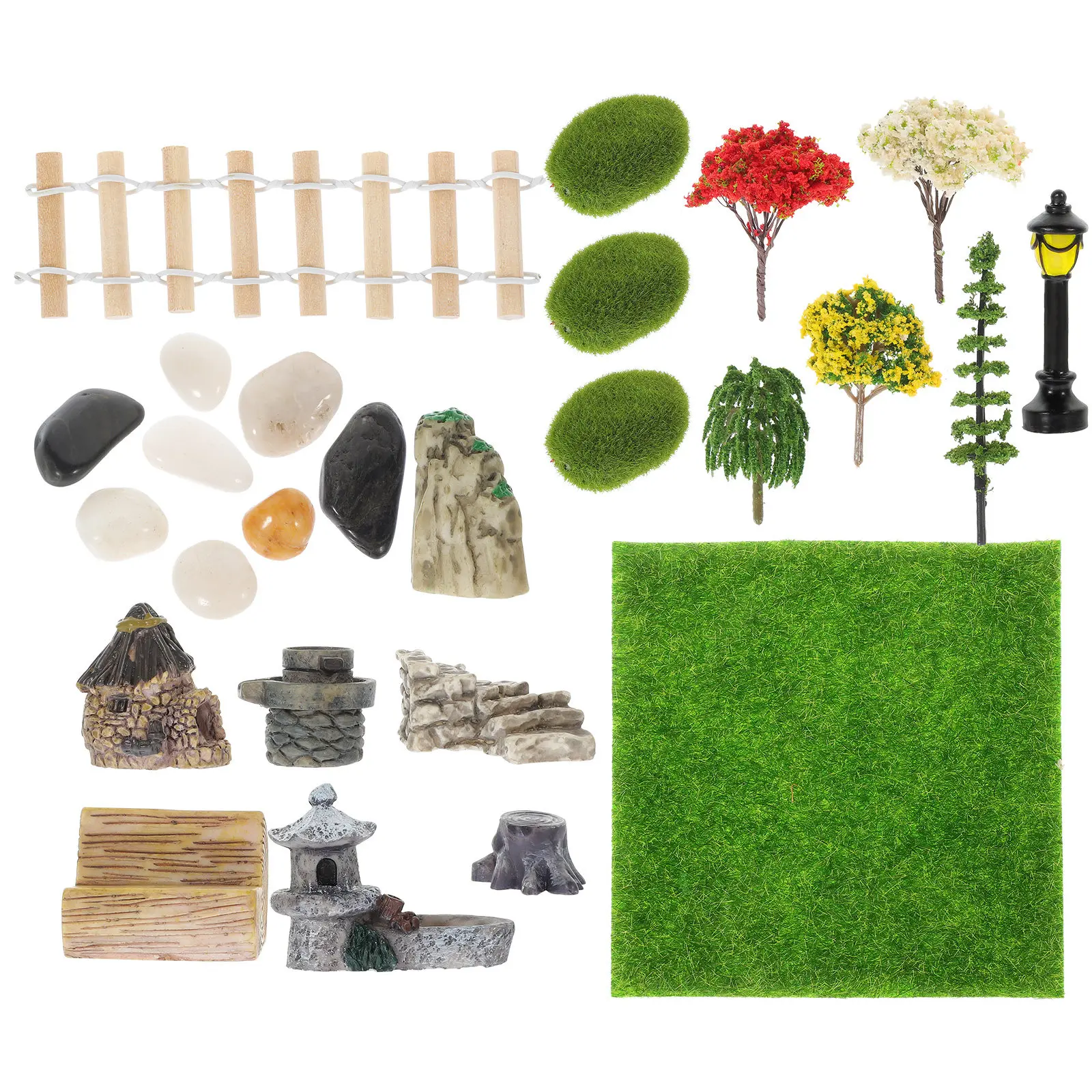 1Set Mini Courtyard Decor Set Plastic Mini Lawn Fences Street Lamps Landscape Decor for Dollhouse DIY Micro Garden Scene
1Set Mini Courtyard Decor Set Plastic Mini Lawn Fences Street Lamps Landscape Decor for Dollhouse DIY Micro Garden Scene