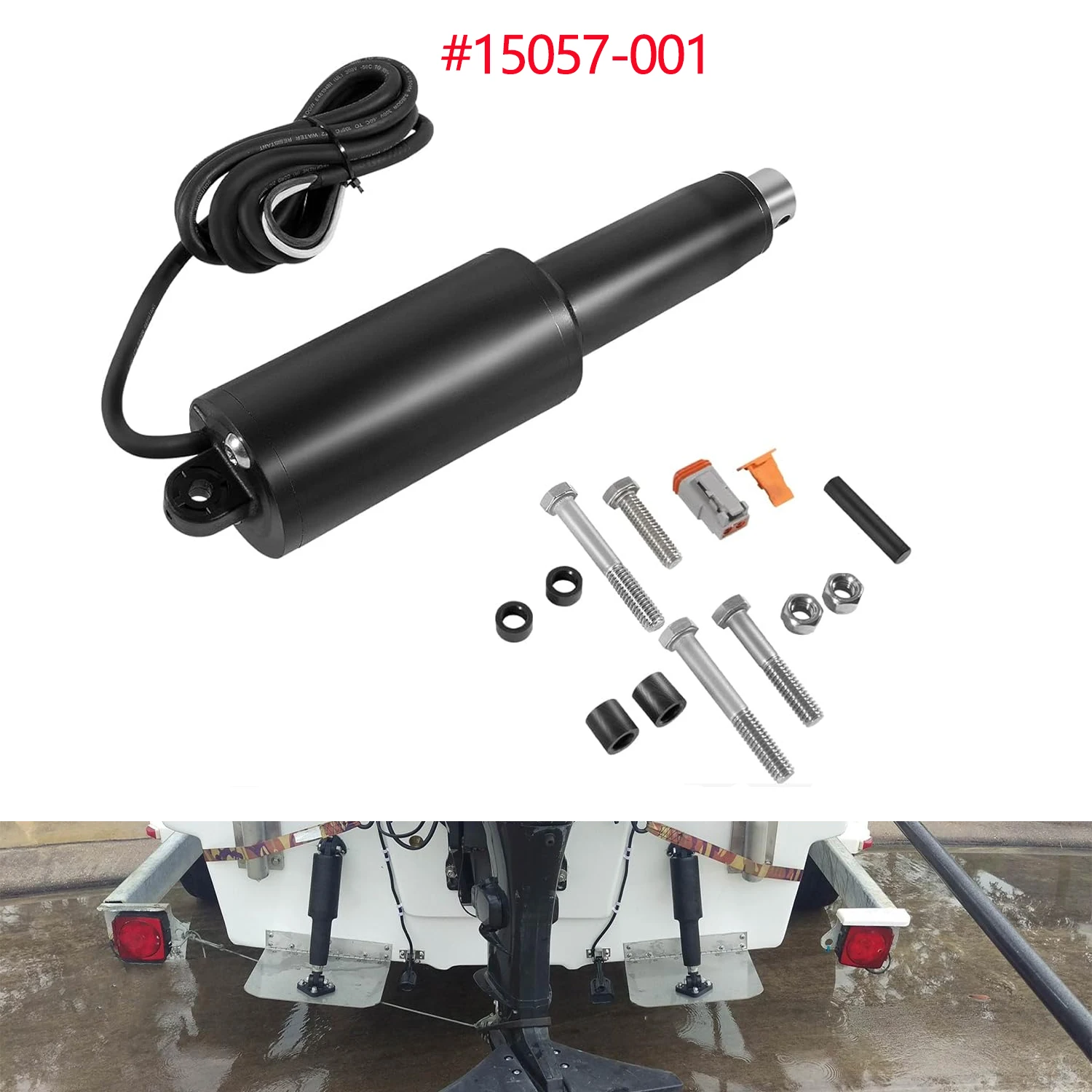 15057-001 Short Extreme Duty Actuator - 12V - 2-1/4" Stroke W/5/16 Hardware, Leads with Deutsch connectors, for Lenco101XDS
15057-001 Short Extreme Duty Actuator - 12V - 2-1/4" Stroke W/5/16 Hardware, Leads with Deutsch connectors, for Lenco101XDS