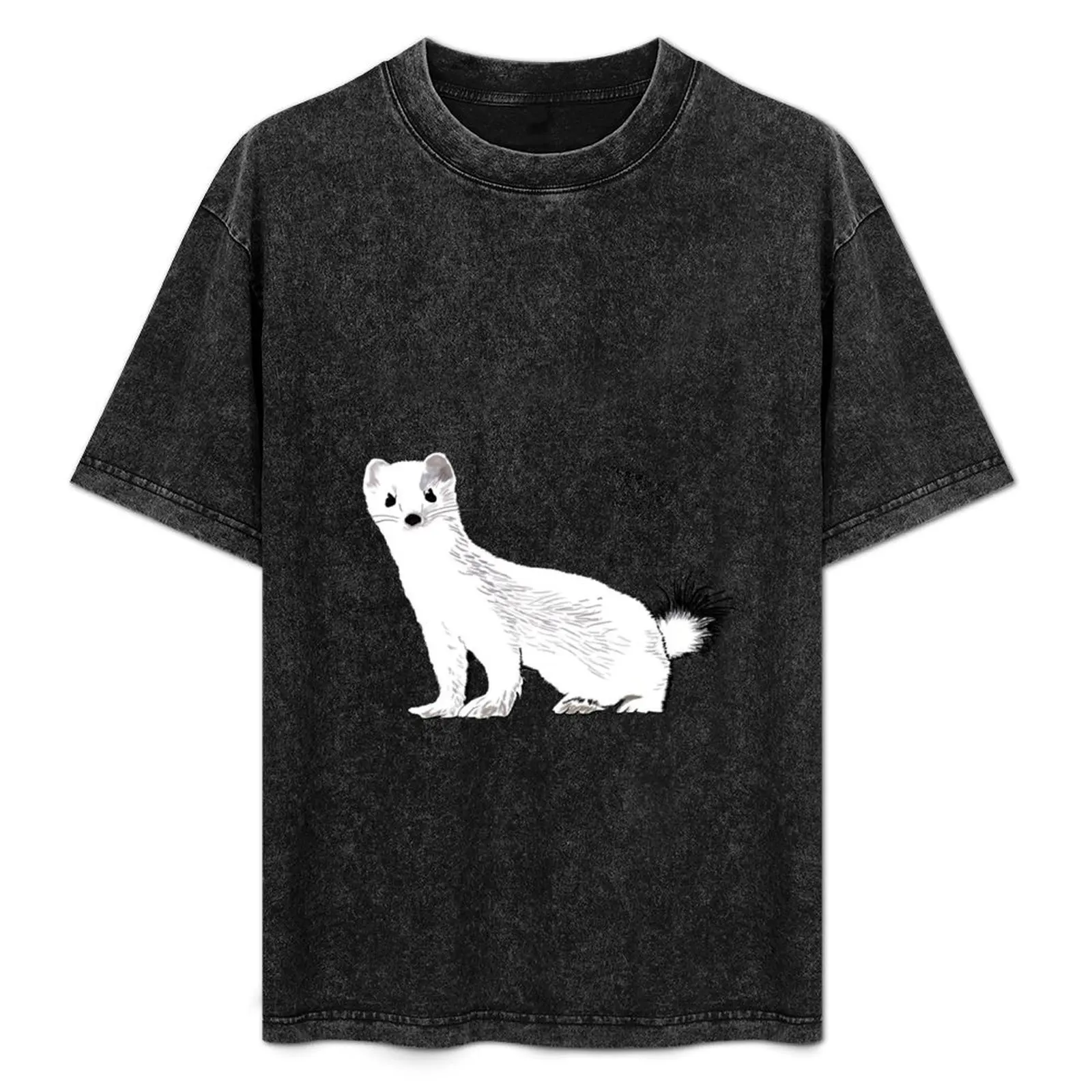 Ermine (the Weasel in Winter) T-Shirt Retro Style Print Casual Top
Ermine (the Weasel in Winter) T-Shirt Retro Style Print Casual Top