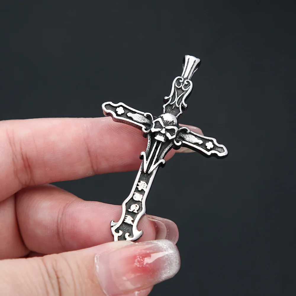 100pcs/lot stainless steel fashionable retro cross pendant, vintage and personalized men's skull necklace pendant in stock
100pcs/lot stainless steel fashionable retro cross pendant, vintage and personalized men's skull necklace pendant in stock